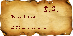 Mercz Hanga névjegykártya